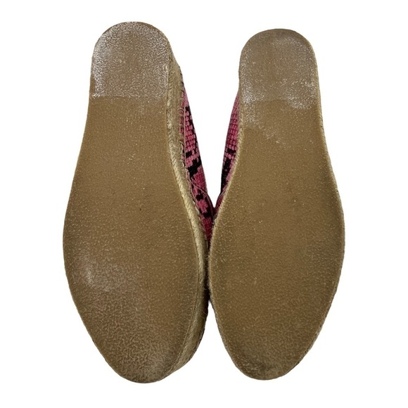𝅺STEVE Madden Pink & Black Snakeskin Platform Espadrilles Woman’s Size 6.5 - Picture 11 of 12